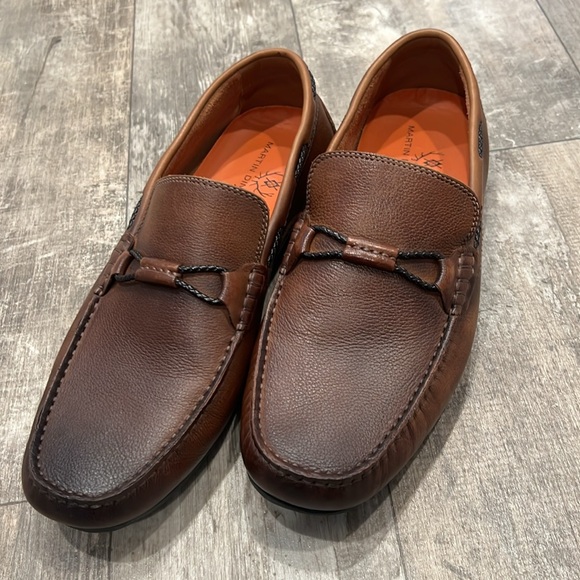 LN Men’s Martin Dingman Bourbon Bermuda Pebble Grain Braided Bit Loafers Size 12 - Picture 5 of 10